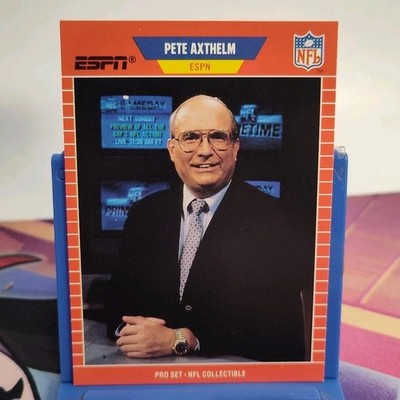 1989 Pro Set Football Announcers Pete Axthelm #4 ESPN
