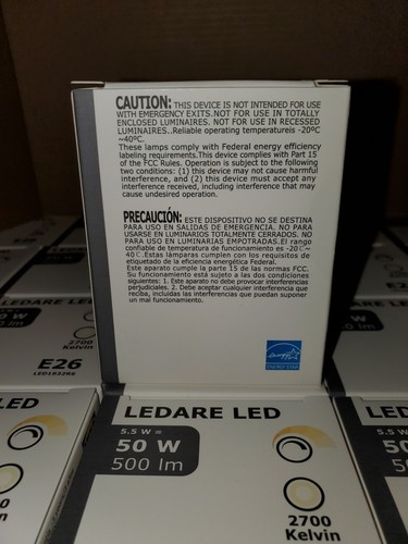 Ikea PAR20 LEDARE LED 5.5W 50W 500 lm 2700 K E26 Bulbs LED193R6 21633 New (0028) - Picture 6 of 8