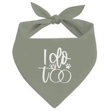 Wedding Dog Bandana I do Too！Pet Dog Scarf Accessories Pet Dogs Triangle Scar...