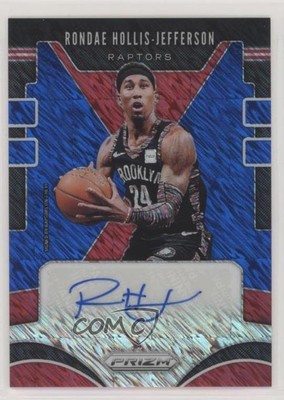 2019 Panini Prizm Signatures FOTL Blue Shimmer Rondae Hollis-Jefferson Auto ow1