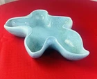 1950s MCM Red Wing pottery 1407 atomic abstract console dish Blue