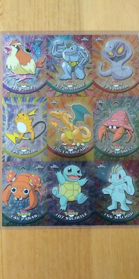 2000 TOPPS CHROME POKEMON SERIES 1 UNCUT SHEET (CHARIZARD) | eBay