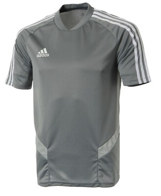 Adidas Men TIRO 19 T-Shirts S/S Jersey Training Gray Casual Tee GYM Shirt  DW4807