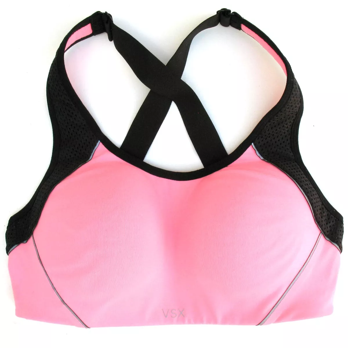 Victoria's Secret VSX Sport Bra Underwire Padded Push-Up Racerback Pink Sz  32C