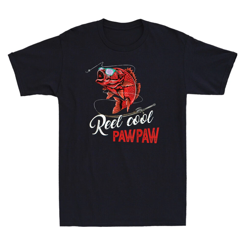 Reel Cool Pawpaw Fishing Shirt For Fathers Day T-shirt Men's Black Cotton Tee
Opens in a new window