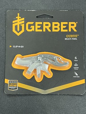 Gerber Curve Multi-Tool Folding Knife, 7 Tool,  Function, Stainless   NEW