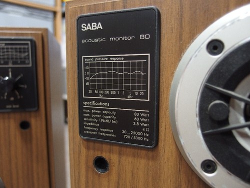 Vintage Speaker Lautsprecher Box SABA Acoustic Monitor 80 mit Gitter - Bild 6 von 8