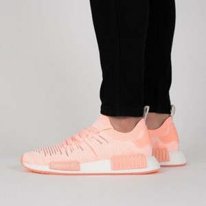 Adidas NMD R1 STLT PK Primeknit Orange Peach Pink AQ1119 Boost Women's 5.5 Shoes | eBay