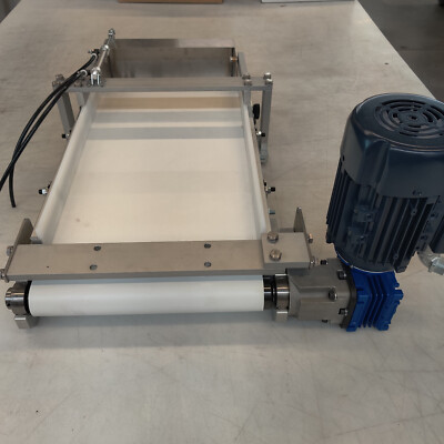 Conveyor Technologies END DRIVE Flat Belt Conveyor LEESON/MOTOVARIO DRIVEN 12''W