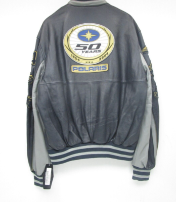 Vintage 50th Anniversary Polaris Letterman Leather Jacket Size