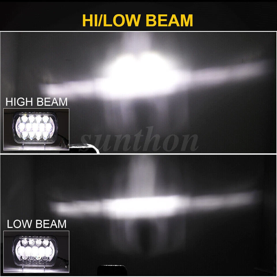 Самая яркая прямоугольная светодиодная фара 5x7 дюймов 7x6 дюймов дневные ходовые огни для пикапа Toyota - Изображение 3 из 4