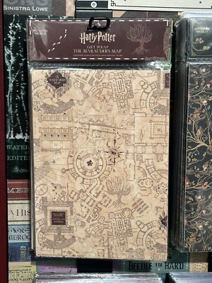 MinaLima Harry Potter Marauder s Map Christmas Holiday Gift Wrap (2 Sheets) NEW
