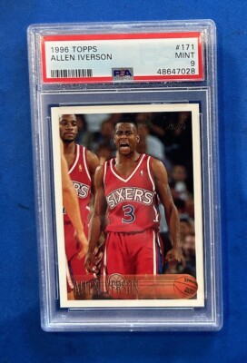 Allen Iverson 1996 Topps RC #171 PSA 9 🔥🔥 Philadelphia 76ers | eBay