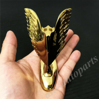 3D Golden Metal Eagle Wing General Car Front Hood Ornament Emblem Badge Stickers