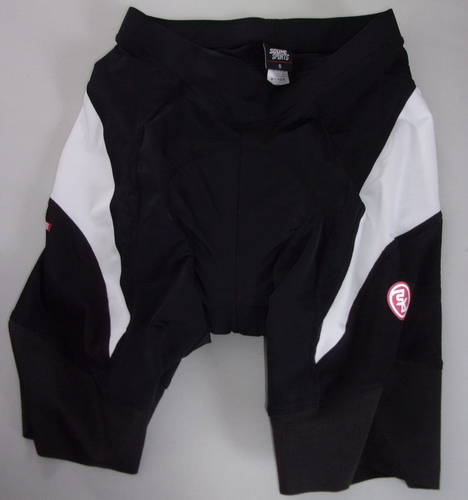 Souke Sports PS5000 Padded Cycling Shorts Black & White Men's size Small New