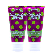 2 BATH  BODY WORKS WATERMELON LEMONADE TRAVEL NOURISHING HAND CREAM 2 FL OZ NEW