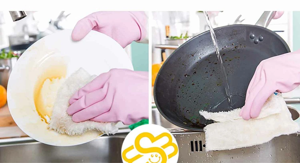 Geschirrtuch Spültuch Bambus Spülset 6erSet sauber saugstark Basis Haushaltsset - Bild 4 von 4