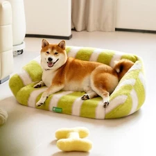 Mewoofun Soft Pet Sofa Bed Fluffy Cute Dog Sleep Sofa Couch with Removable Cover