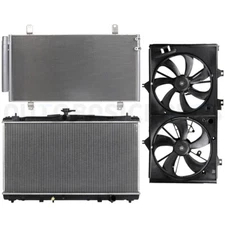 For 2012-2017 Toyota Camry 2.5L Radiator & Condenser & Cooling Fan Kit