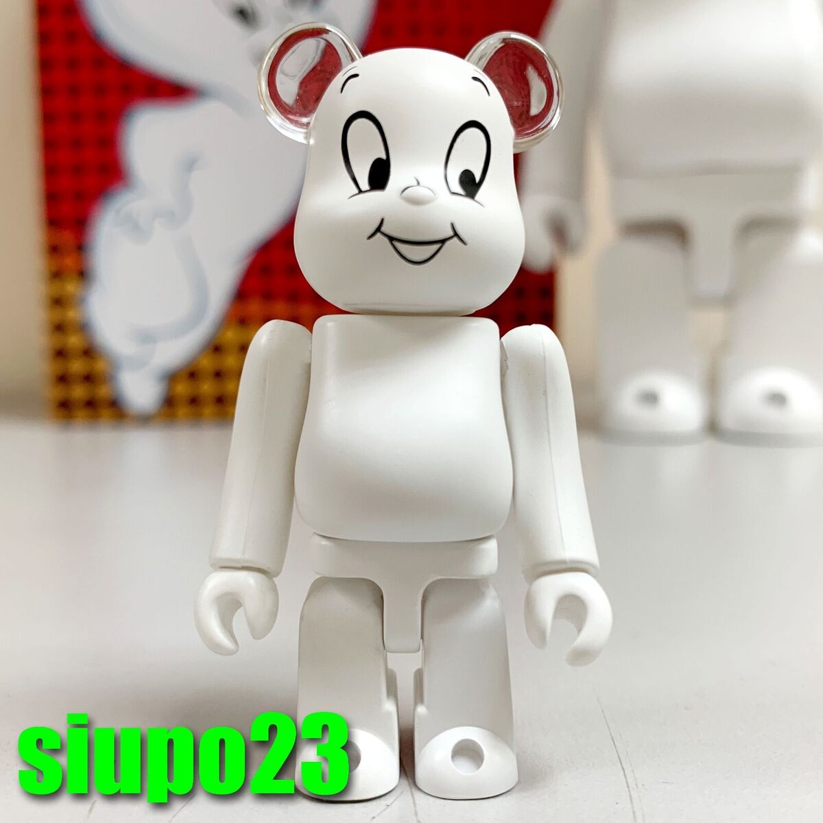 Medicom 400% + 100% Bearbrick ~ Casper Be@rbrick The Friendly Ghost