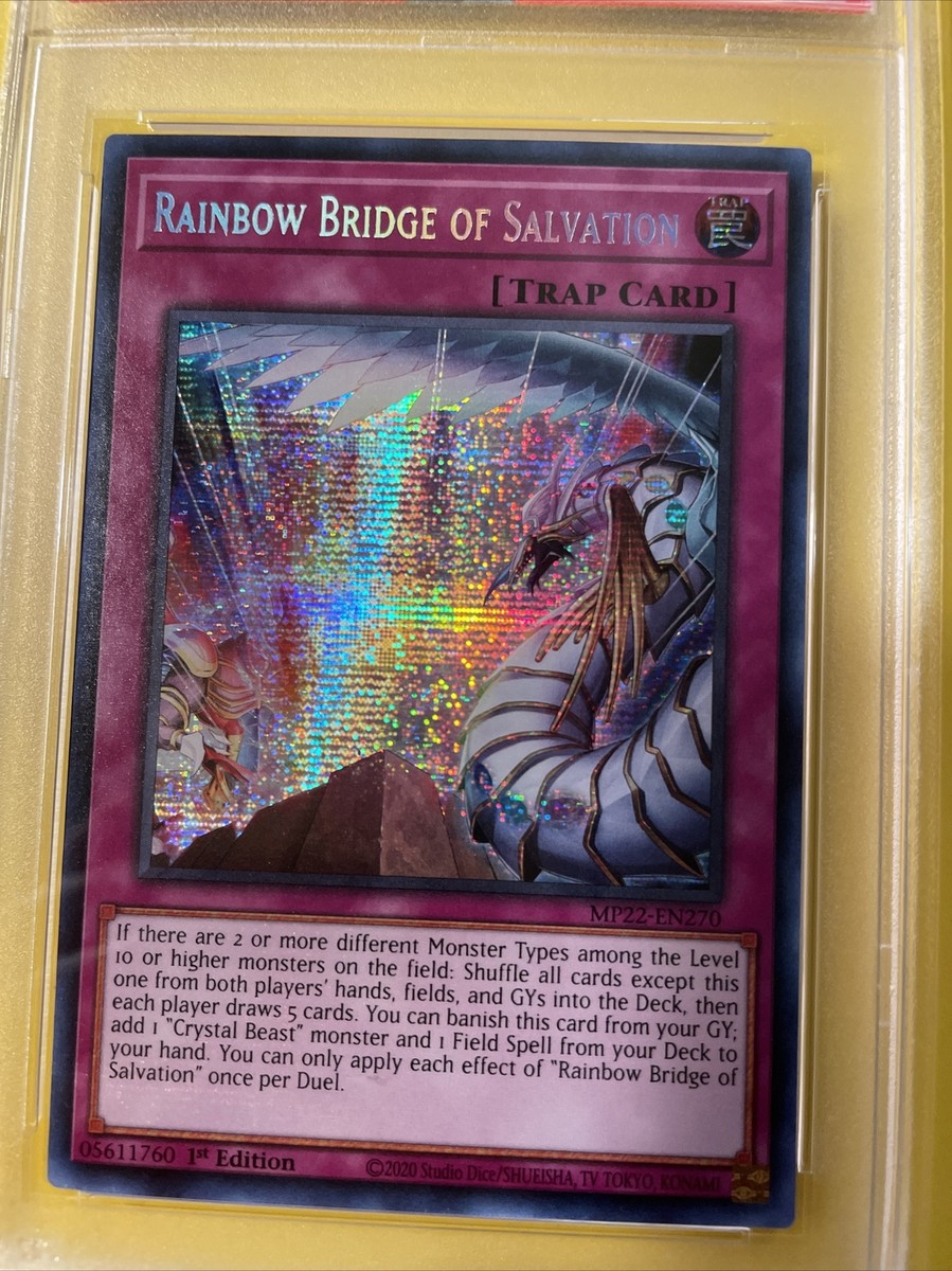 YuGiOh RAINBOW BRIDGE OF SALVATION #MP22-EN270🔥PSA 10🔥1st ED
