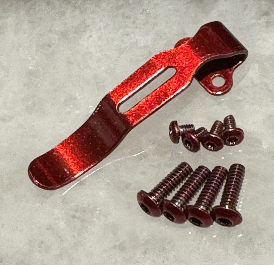 Red Torx Fasteners Red Pocket Clip & Torx Screws For Streamlight Wedge 88810 88811 ...