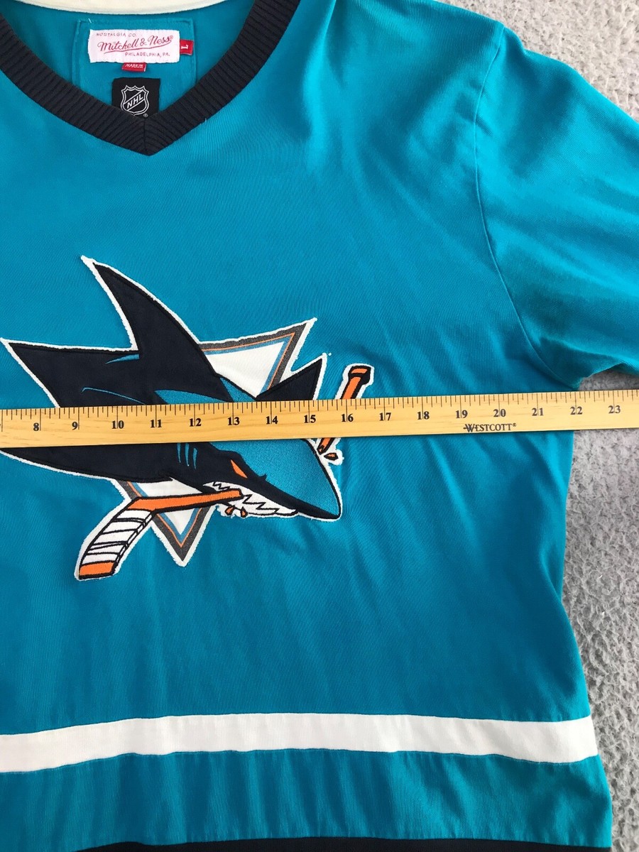 MITCHELL & NESS SAN JOSE SHARKS ICE HOCKEY JERSEY Men LARGE MITCHELL & NESS SAN JOSE SHARKS ICE HOCKEY JERSEY Men LARGE
