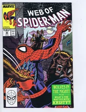 Web of Spider-Man #53 Marvel 1989 '' Wolves In The Night ! ''