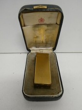 VINTAGE DUNHILL GOLD PLATED LIGHTER IN CASE CIGARETTE CIGAR LIGHTER SWITZERLAND
