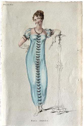 1809 Ackermann's Repository Regency 3 Fashion Images Aquatint + 2 Watercolour - Picture 2 of 10