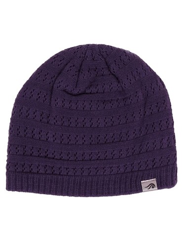 Anthropologie Beanie Hat & Mittens Set Knit Purple Floral  display picture 3