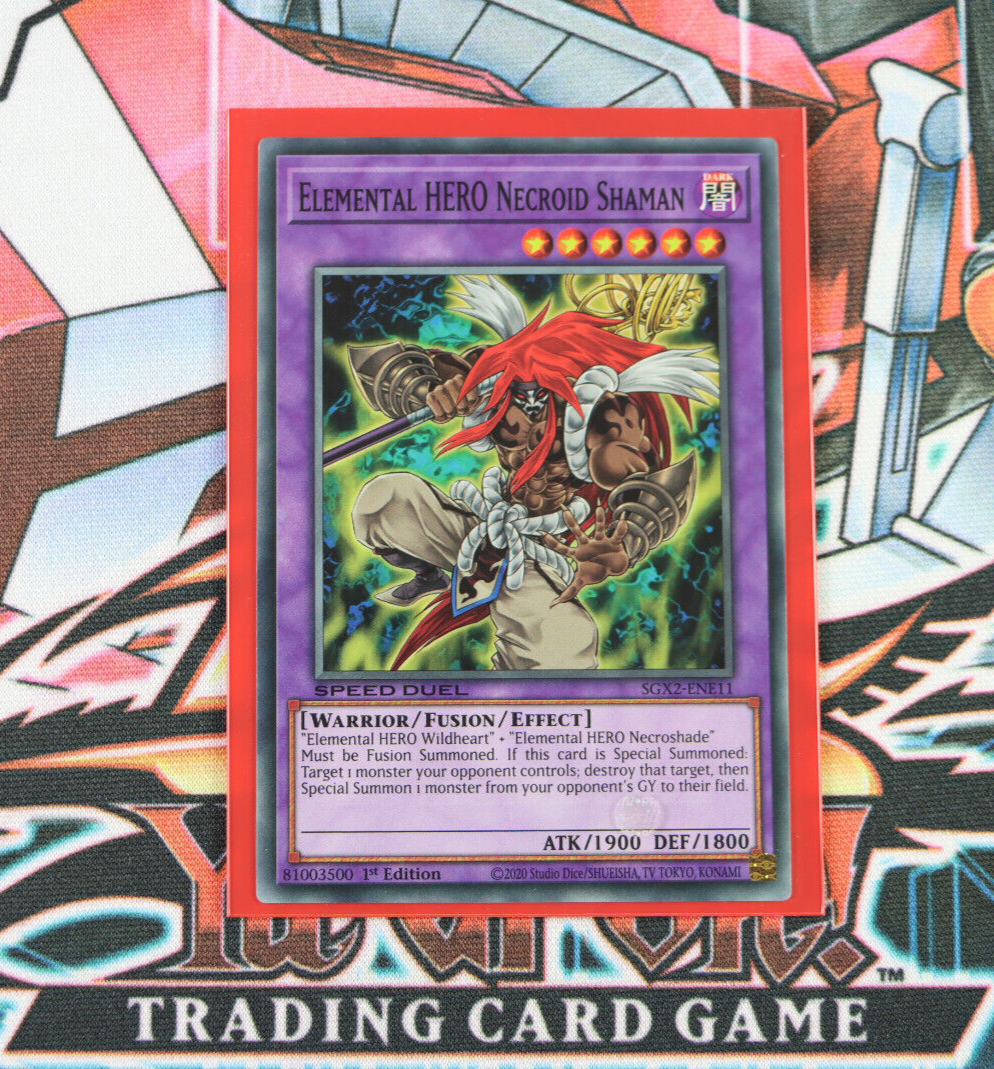 Shaman YuGiOh Elemental HERO Necroid Shaman SGX2-ENE11 1st Edition Common