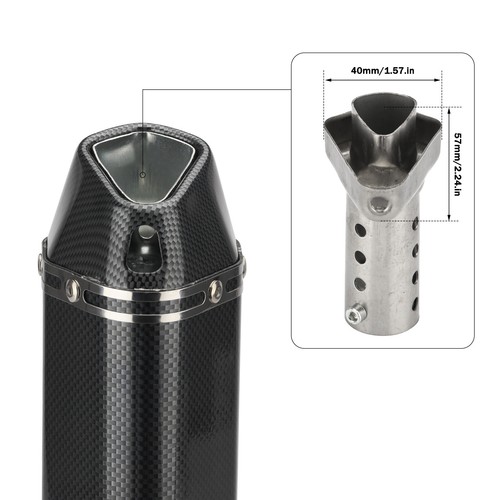 Full Exhaust System Header Muffler Pipe 51mm For Yamaha MT-07 FZ07 XSR700 YZF-R7 - Picture 8 of 17
