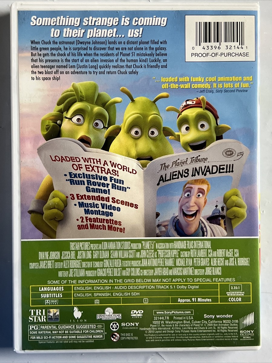 Planet 51 - DVD By Dwayne Johnson,Seann William Scott