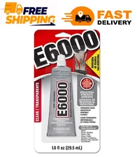 E6000 231020 Adhesive with Precision Tips, 1.0 fl oz