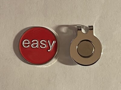  'That Was Easy' EASY Button 1'' Coin Style Golf Marker With Bonus Hat Clip