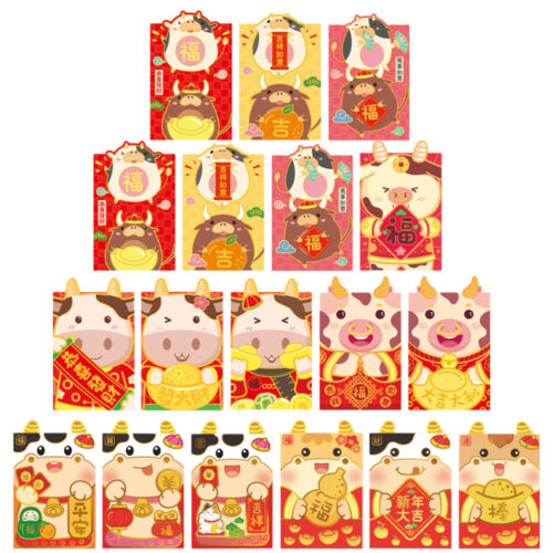  36 Pcs Enveloppe Rouge Du Nouvel An Paquets Rouges Chinois Sacs À Main Cadeaux - Photo 1/12