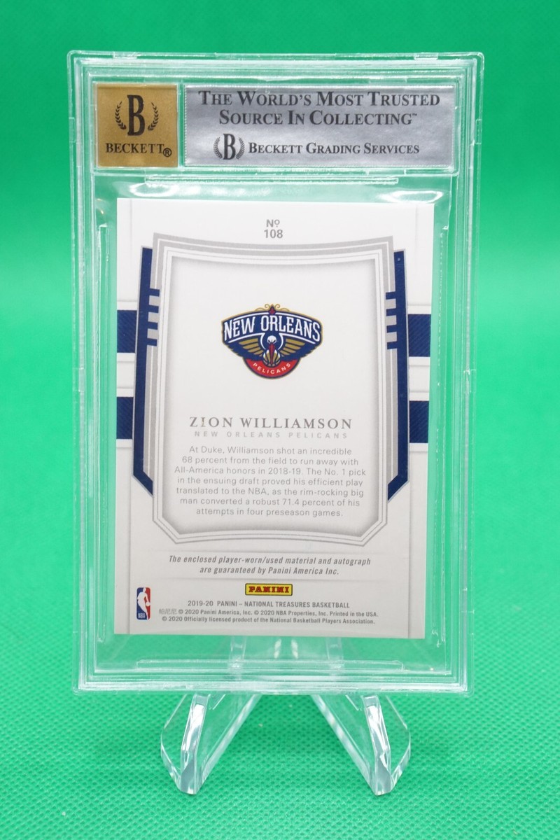 2019-20 National Treasures Rookie Patch Auto /99 Zion Williamson 