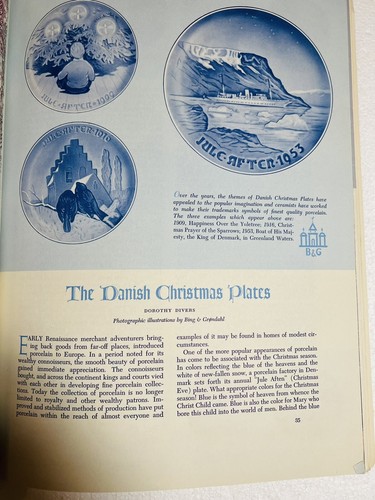 1953 Christmas Annual Magazine Illustrated Music Vintage Augsburg Danish Plates - Picture 11 of 20