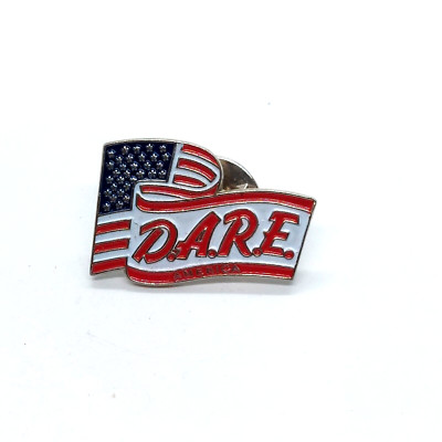 D.A.R.E. America USA Flag Pin Lapel Enamel Collectible