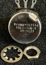 1pc Clarostat 53C3-75K-S  75KOhm  2-Watt Linear Potentiometer  MIL RV4NAYSD753A