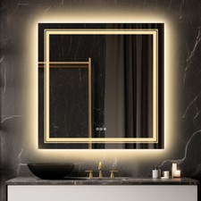 Specchio bagno 80 cm/90 cm con illuminazione LED specchio da parete specchio bagno quadrato 