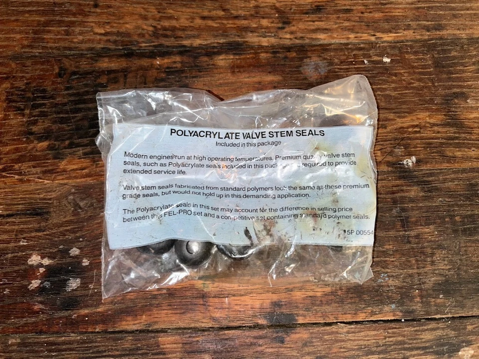 Nuevo Fel-Pro 1962-76 Ford Mercury Lincoln 260-289-302 Juego de sellos de vástago de válvula de escape Foto 2 de 3