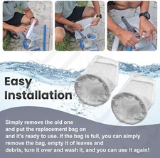 2 PACK POOL LEAF CANISTER PERMANENT BAG AXW538 RPL FOR HAYWARD W530 CANISTER  W