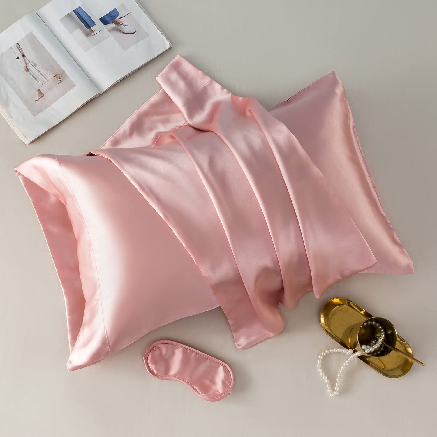 HENGWEI Luxury Satin Pillowcases for Hair and Skin, Pillow Protector eBay