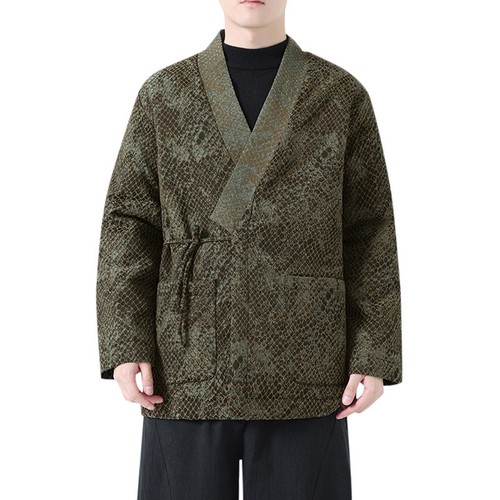 Cardigan imbottito casual da uomo Jacquard Hanfu Oversize da uomo casual - Foto 5 di 18