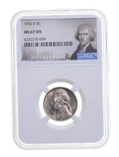 MS67 5FS 1950-D Jefferson Nickel - Graded NGC *3652