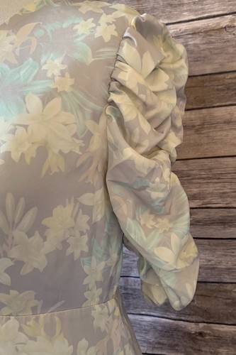 Topshop Floral Print Midi Shift Dress (Size: 2) - Picture 4 of 11