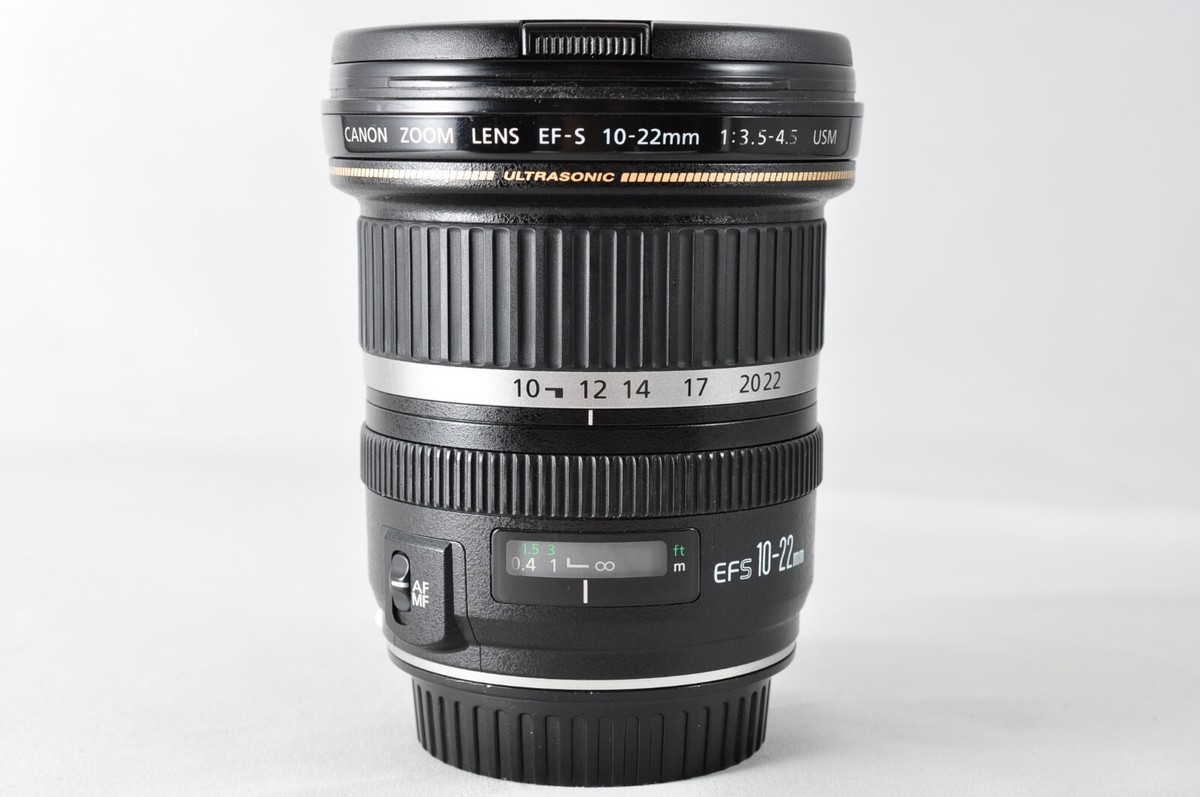 Canon EF-S 10-22mm f3.5-4.5 USM zoom lens with Hood From Japan By