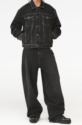 ジャケット・アウター zara steven meisel black denim jacket xs zara steven meisel black denim jacket xs